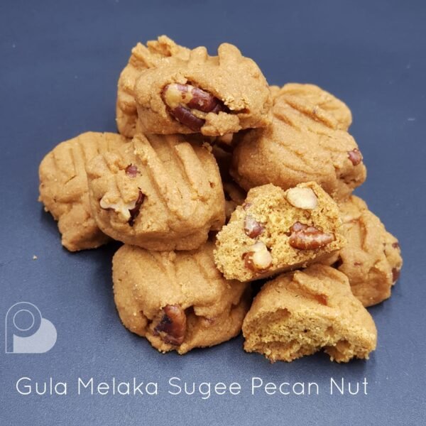 Gula Melaka Sugee With Pecan Nut Cookies - Eggless - Image 2